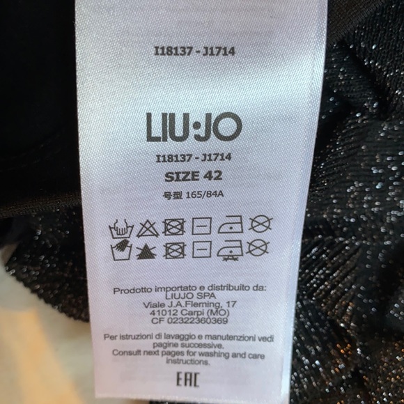 LIU JO FRINGED BLACK DRESS - 42 Italian US Small Excellent condition - Picture 10 of 12